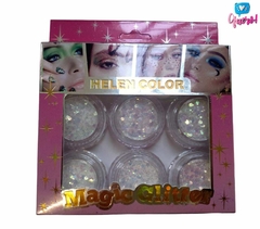 Kit Glitter Helen Color c/06unid. Grande - Quero! - Loja especializada em produtos para unhas