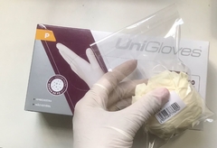 Luva latex UniGlove P. branco pacote c/5 pares. - comprar online