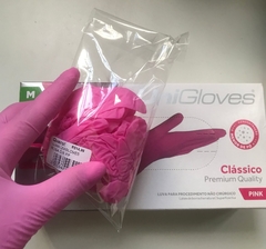 Luva latex UniGlove Pink pacote c/ 5 Pares. - comprar online