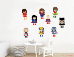 Infantiles- Plancha con 9 superheroínas a elección