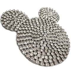 Aplique bordado termocolante com pedrarias Mickey Mouse - comprar online