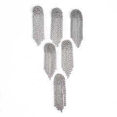 KIT Juliana - 6 peças com franjas de strass cristal - termocolante