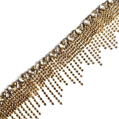 Acessório OURO franjas strass Roberta - com alça regulável - comprar online