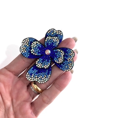 Flor Luli - Strass Azul - comprar online