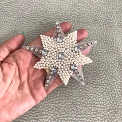 Aplique Estrela Dilly bordado termocolante com pedrarias - comprar online