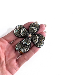 Flor Luli - strass CINZA - comprar online