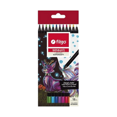 LAPIZ COLOR LARGO FILGO SUPERSOFT BLACK&WHITE X12