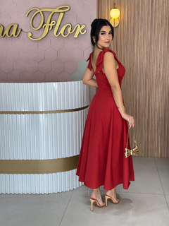 vestido Linho Heloísa vermelho - comprar online