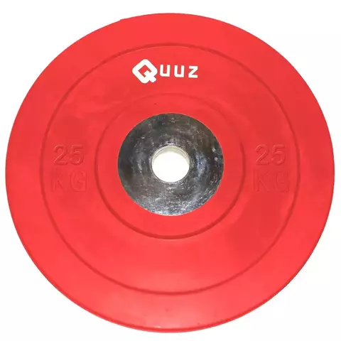DISCO OLIMPICO BUMPER CENTRO ACERO 25 Kg QUUZ