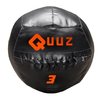 PELOTA MEDICINAL/MEDICINE BALL SIN PIQUE CUERO NEGRO 3 Kg QUUZ NACIONAL