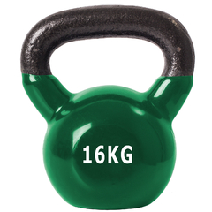 PESA RUSA/ KETTLEBELL FUNDICIÓN RECUBIERTA EN VINILO 16 Kg QUUZ