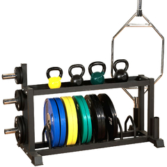 RACK PORTA DISCOS OLÍMPICOS BUMPER - KETTLEBELL - MANCUERNAS - BARRAS