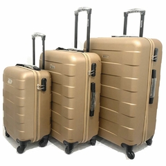 Kit de malas com frasqueira Seanite Lyon tamanhos PMG cor Dourada - comprar online