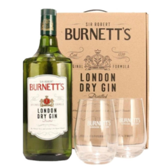 GIN BURNETT´S + 2 VASOS