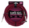 Cable Instrumento Trenzado Ernie Ball P06062 Negro/rojo 7.5m