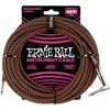 Cable Instrumento Trenzado Ernie Ball P06064 Negro/naranja