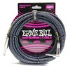 Cable Instrumento Trenzado Ernie Ball P06060 Negro/azul 7.5m