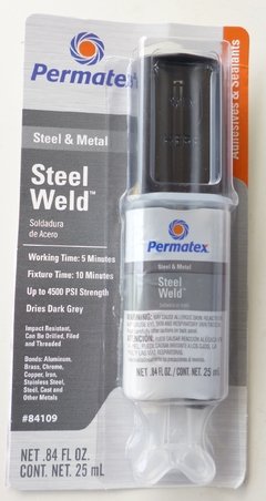Cola Epoxi Titanium Steel Weld Permatex Metal 25ml 4500 psi