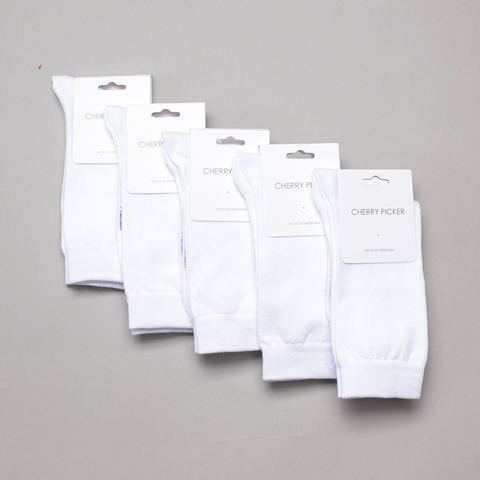 BASIC COMBED PACK BLANCO - Pack x5 - BLANCO