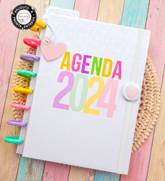 Agenda de Disco 2024 Coleção Pastel - Pronta Entrega