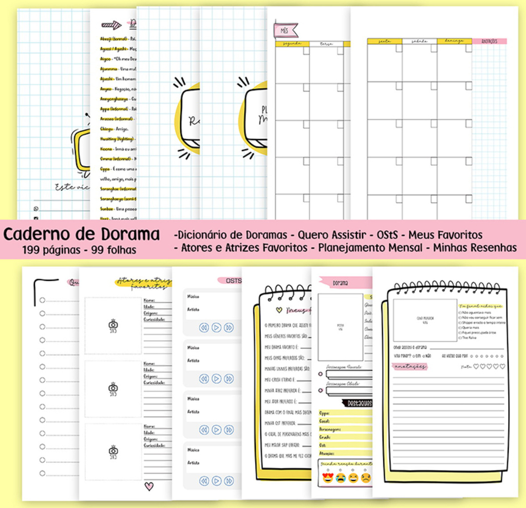 Diário de Dorama - Modelo 3