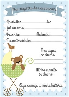 Álbum De Fotos / Escrita Nascimento Menino ou Neutro (1) - Papel & Paixão Scrapbook