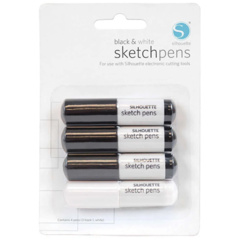 Canetas Silhouette - Sketch Pens Black & White - Preta e Branca