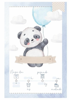 Caderneta de Saúde do Bebê Panda Baby - Menino - comprar online