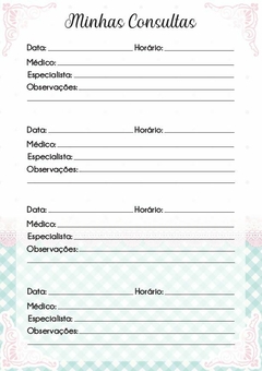 Caderneta de Saúde Tema Ursinha Mimosa - Menina - Papel & Paixão Scrapbook