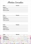 Caderneta de Saúde Floral Alfabeto Lilás - Menina - Papel & Paixão Scrapbook