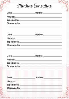Caderneta de Saúde Tema Ursinha Soninho - Menina - Papel & Paixão Scrapbook