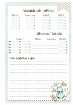 Caderneta de Saúde Tema Baby Floral - Menina - Papel & Paixão Scrapbook