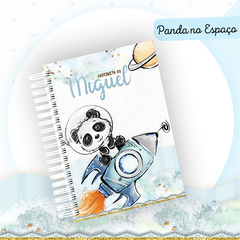 Caderneta de Saúde Tema Panda no Espaço - Menino