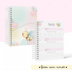 Caderneta de Saúde Baby Abelha Afetiva - Menina - Papel & Paixão Scrapbook