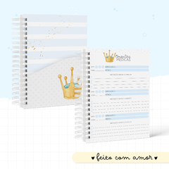 Caderneta de Saúde Baby Coroa Afetivo - Menino - Papel & Paixão Scrapbook