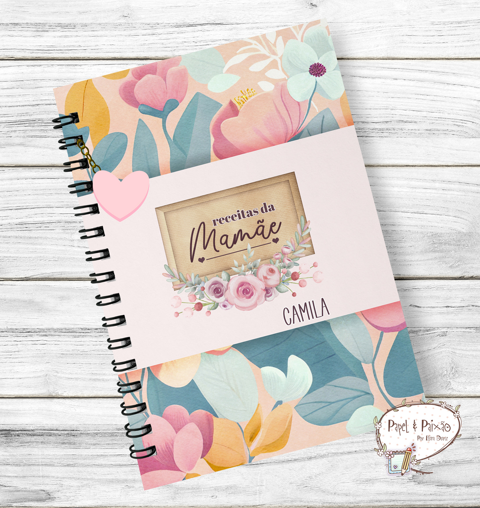 Caderno Personalizado -Dia dos Professores Floral Feminino 2