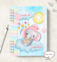 Caderneta de Saúde do Bebê Elefantinha Dorminhoca - Menina