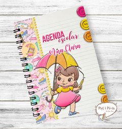 Agenda Escolar Infantil / Teen Aquarela Menina (1)