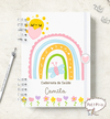Caderneta de Saúde do Bebê Arco Íris Minimalista - Menina