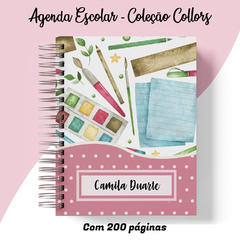 Agenda Escolar Coleção Collors - Várias Cores de Capas e Miolos