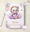 Caderneta de Saúde do Bebê Ursinha Princesa Lilás - Menina