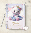 Caderneta de Saúde do Bebê Ursinha Princesa Azul e Rosa - Menina