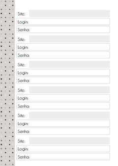 Mini Caderno de Disco Logins e Senhas - Neutro 1 na internet