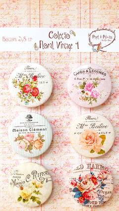 Apliques Bottons - Floral Vintage 2