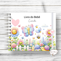 Livro do Bebê Tema Jardim Feliz - Menina