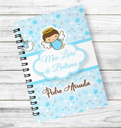 Livro de Batismo Menino Personalizado Com Nome