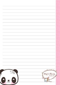 Caderno Infantil Panda Girl Modelo 1 - Menina na internet