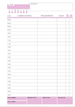 Caderno de Agendamentos Feminino - Modelo 1 - comprar online