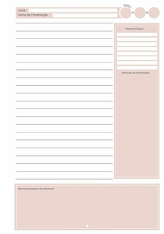 Caderno da Ministrante Coleção Floral - Capa 2 - Papel & Paixão Scrapbook