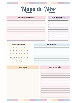 Planner Não Datado Coleção Arco Íris Rosa - comprar online